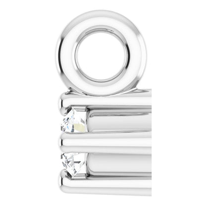 .015 CT Natural Diamond Dangle, 2.3 mm x 4 mm
