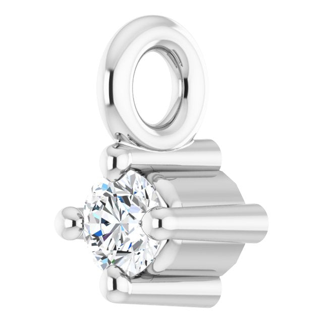 .015 CT Natural Diamond Dangle, 2.3 mm x 4 mm
