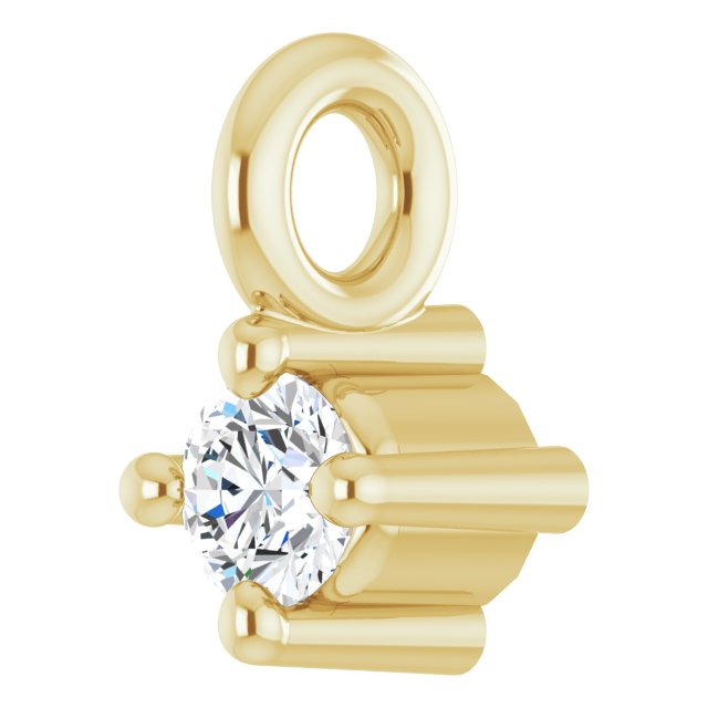 .015 CT Natural Diamond Dangle, 2.3 mm x 4 mm