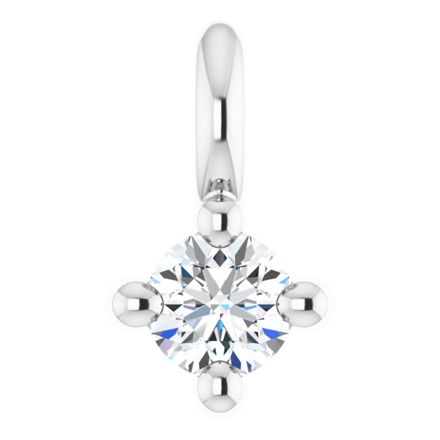 .015 CT Natural Diamond Dangle, 2.3 mm x 4 mm