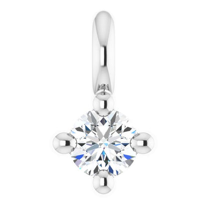 .015 CT Natural Diamond Dangle, 2.3 mm x 4 mm