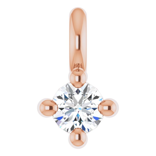.015 CT Natural Diamond Dangle, 2.3 mm x 4 mm