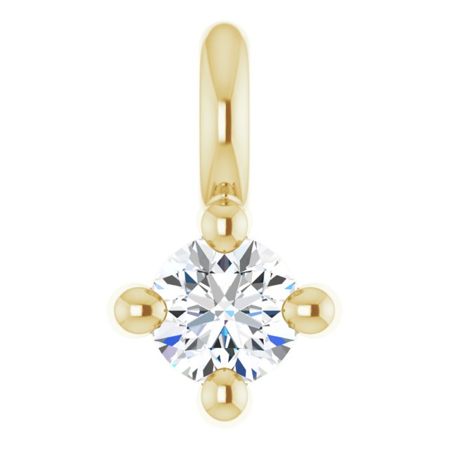 .015 CT Natural Diamond Dangle, 2.3 mm x 4 mm