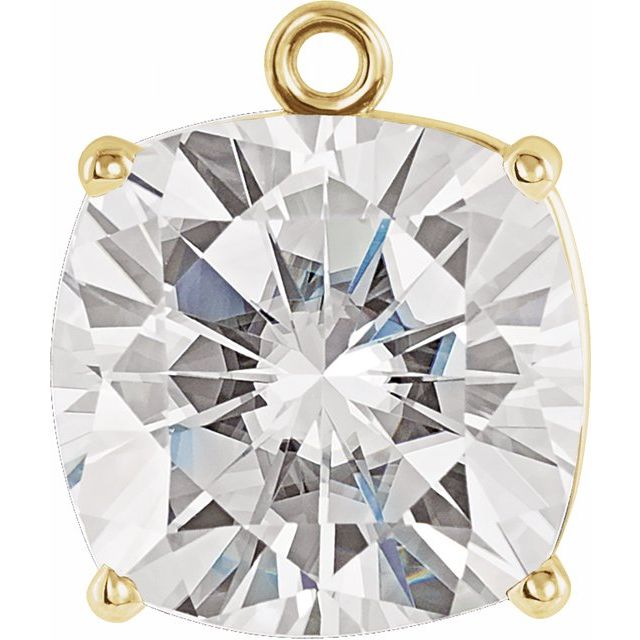 1/2 CT Natural Diamond 4-Prong Basket Dangle, 5.4 mm x 7 mm