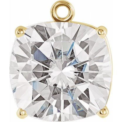 1/2 CT Natural Diamond 4-Prong Basket Dangle, 5.4 mm x 7 mm