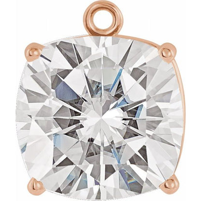 1/2 CT Natural Diamond 4-Prong Basket Dangle, 5.4 mm x 7 mm