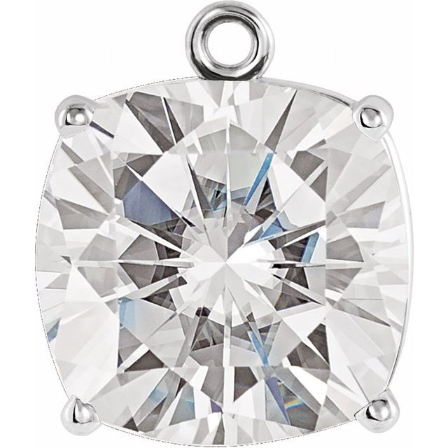 1/2 CT Lab-Grown Diamond 4-Prong Basket Dangle, 5.4 mm x 7 mm