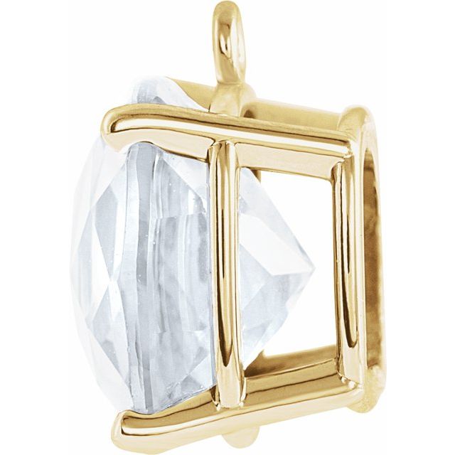 1/2 CT Natural Diamond 4-Prong Basket Dangle, 5.4 mm x 7 mm