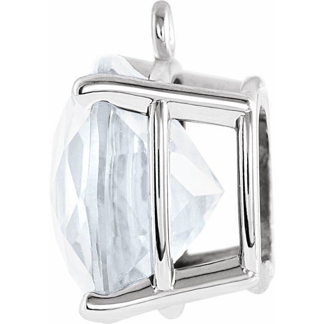 1/2 CT Natural Diamond 4-Prong Basket Dangle, 5.4 mm x 7 mm