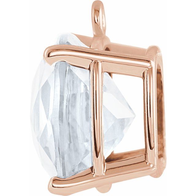 1/2 CT Natural Diamond 4-Prong Basket Dangle, 5.4 mm x 7 mm