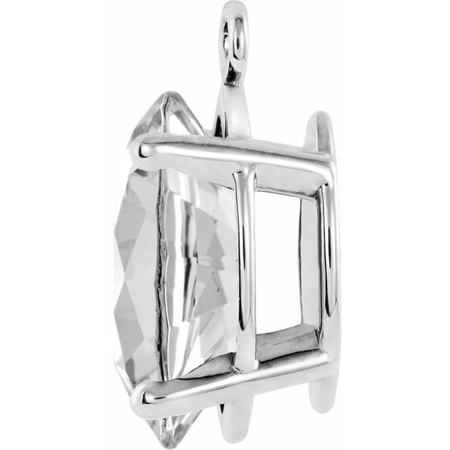 1/4 CT Natural Diamond 4-Prong Dangle, 3.3 mm x 7.4 mm