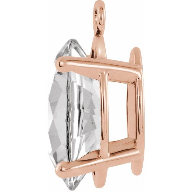 1 CT Lab-Grown Diamond 4-Prong Dangle, 5.2 mm x 10.5 mm
