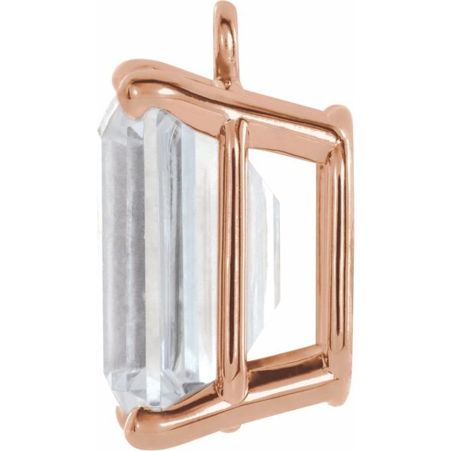 1/4 CT Natural Diamond 4-Prong Basket Dangle