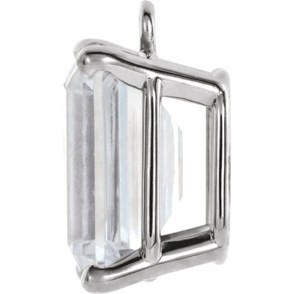 1/2 CT Lab-Grown Diamond 4-Prong Basket Dangle, 4.9 mm x 8.2 mm