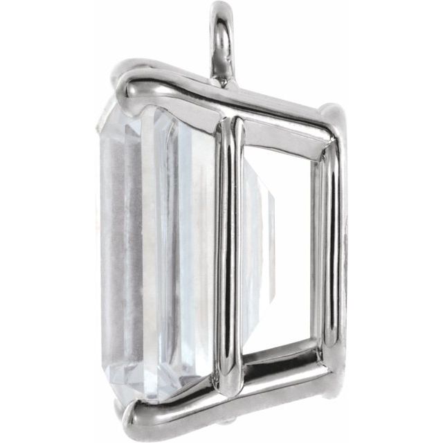 1/2 CT Natural Diamond 4-Prong Basket Dangle, 4.9 mm x 8.2 mm