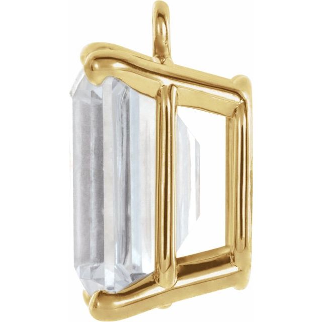 1/3 CT Natural Diamond 4-Prong Basket Dangle