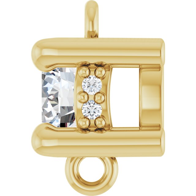 1/4 CTW Lab-Grown Diamond Hidden Halo-Style Link