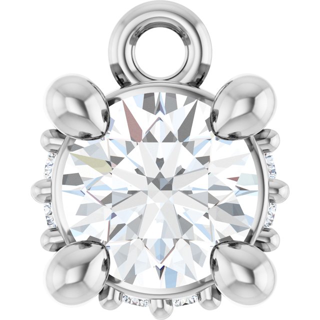 1/4 CTW Lab-Grown Diamond Hidden Halo Dangle