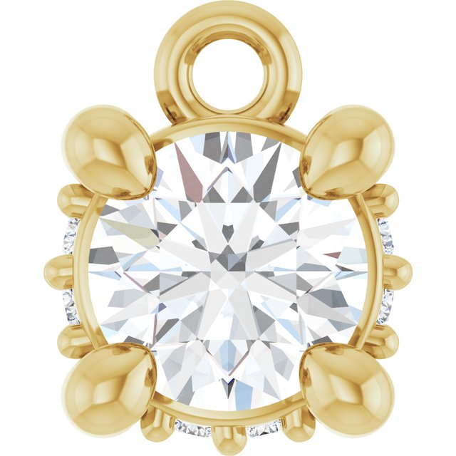 1/4 CTW Natural Diamond Hidden Halo Dangle