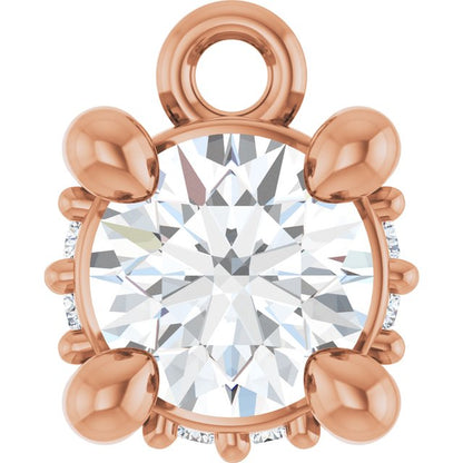 1/4 CTW Lab-Grown Diamond Hidden Halo Dangle