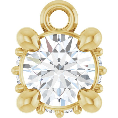 1/4 CTW Lab-Grown Diamond Hidden Halo Dangle