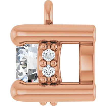 1/4 CTW Lab-Grown Diamond Hidden Halo Dangle