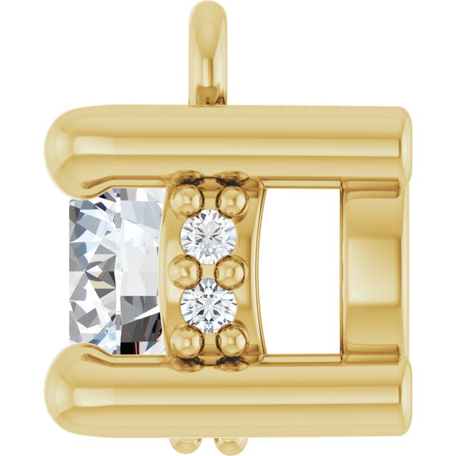 1/4 CTW Lab-Grown Diamond Hidden Halo Dangle