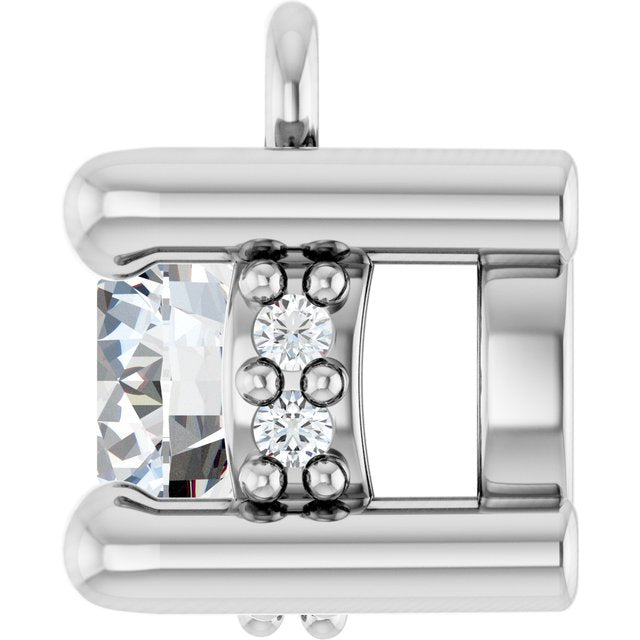 1/4 CTW Lab-Grown Diamond Hidden Halo Dangle