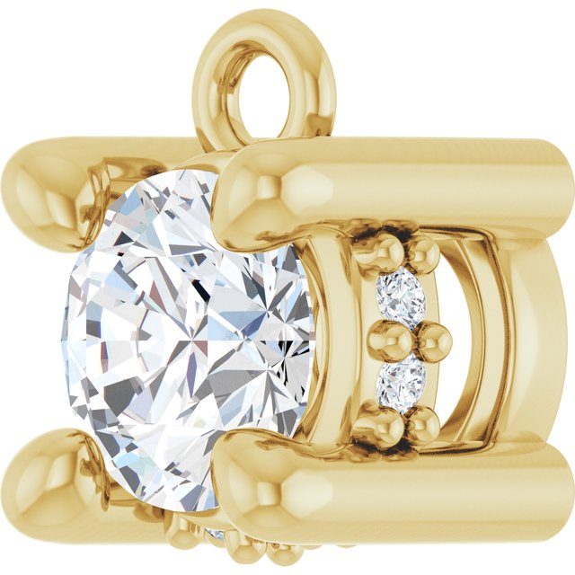 1/4 CTW Natural Diamond Hidden Halo Dangle