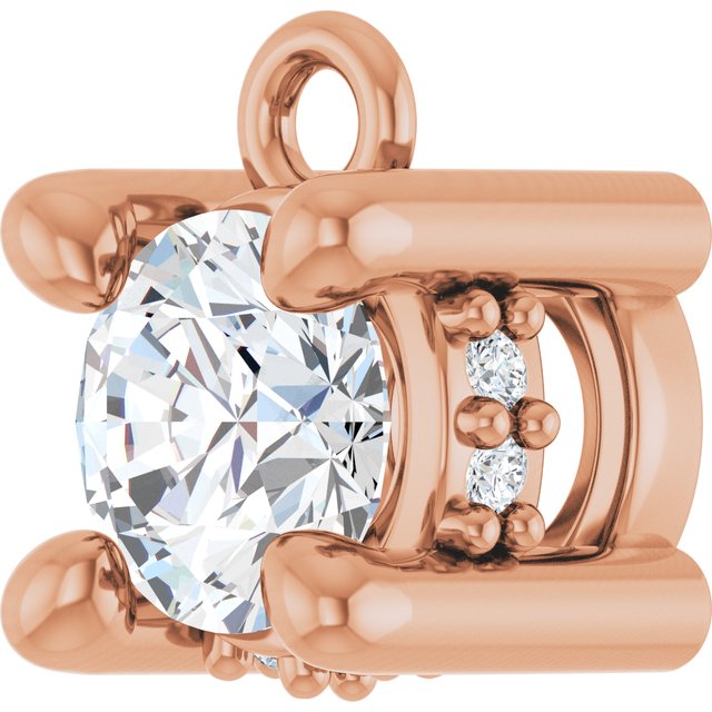 1/4 CTW Natural Diamond Hidden Halo Dangle