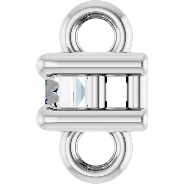 .06 CT Natural Diamond 4-Prong Link, 3.7 mm x 5 mm