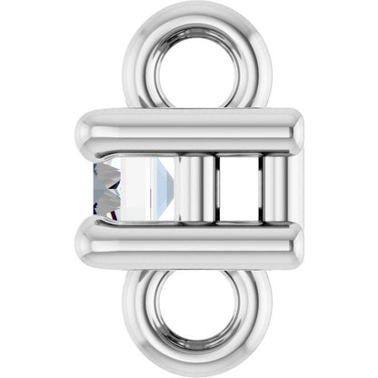 .06 CT Natural Diamond 4-Prong Link, 3.7 mm x 5 mm
