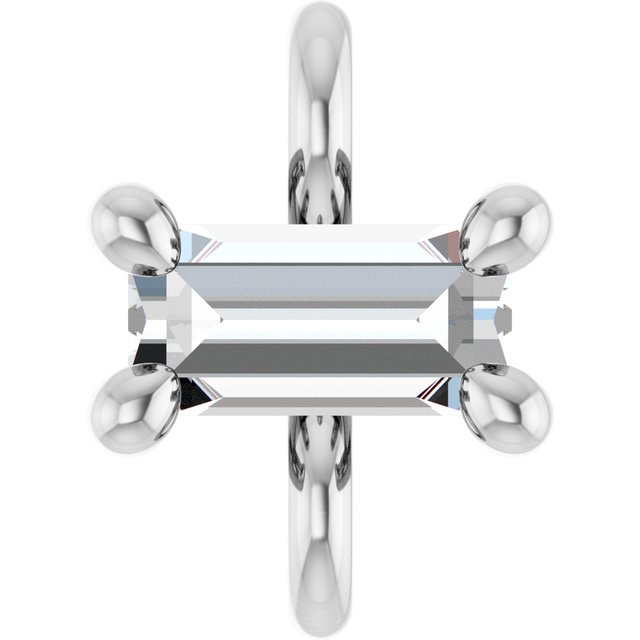 .06 CT Natural Diamond 4-Prong Link, 3.7 mm x 5 mm