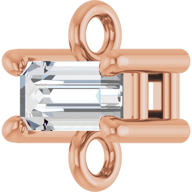 1/8 CT Natural Diamond 4-Prong Link
