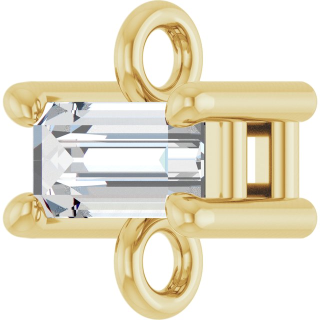 1/8 CT Natural Diamond 4-Prong Link