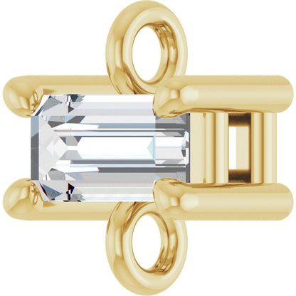 1/8 CT Natural Diamond 4-Prong Link