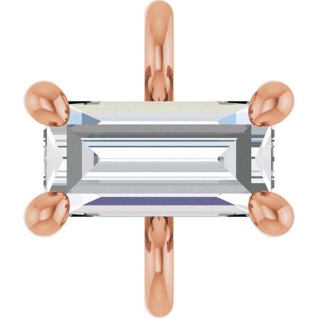 1/8 CT Natural Diamond 4-Prong Link