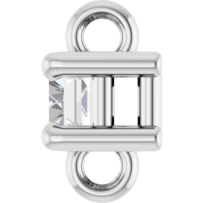 1/8 CT Natural Diamond 4-Prong Link