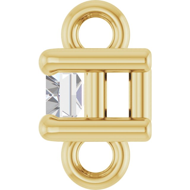 1/8 CT Natural Diamond 4-Prong Link