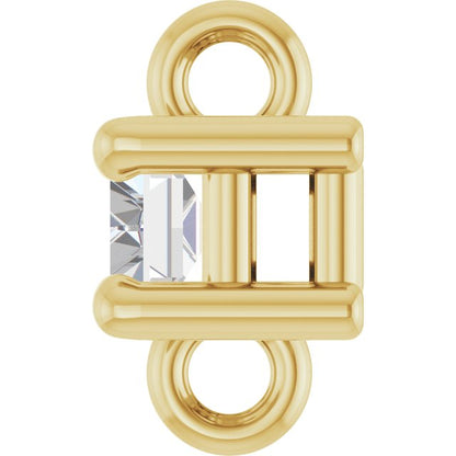 1/8 CT Natural Diamond 4-Prong Link