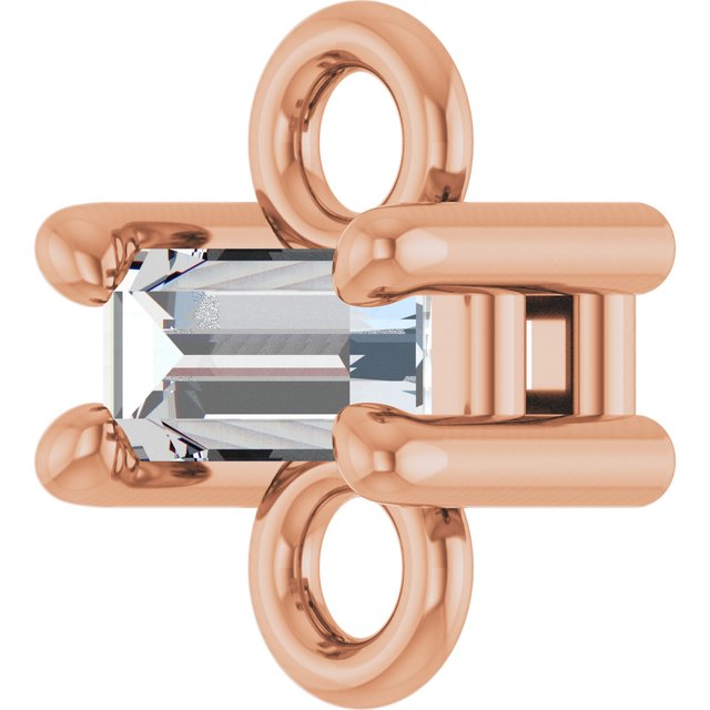 .05 CT Natural Diamond Link, 3.7 mm x 5 mm