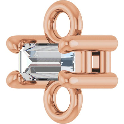 .04 CT Lab-Grown Diamond Link, 3.7 mm x 5 mm