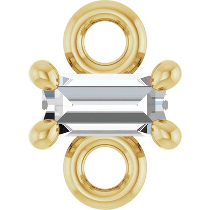 .04 CT Lab-Grown Diamond Link, 3.7 mm x 5 mm