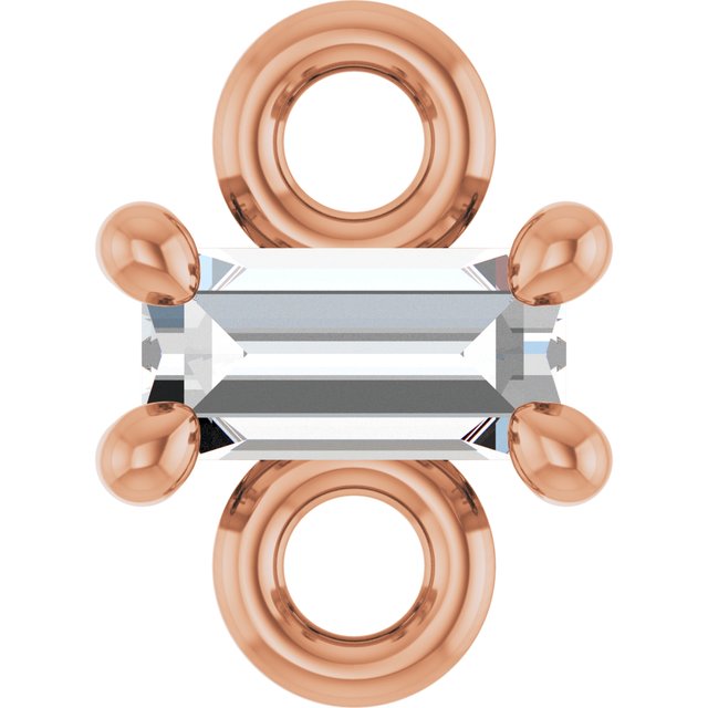 .04 CT Lab-Grown Diamond Link, 3.7 mm x 5 mm