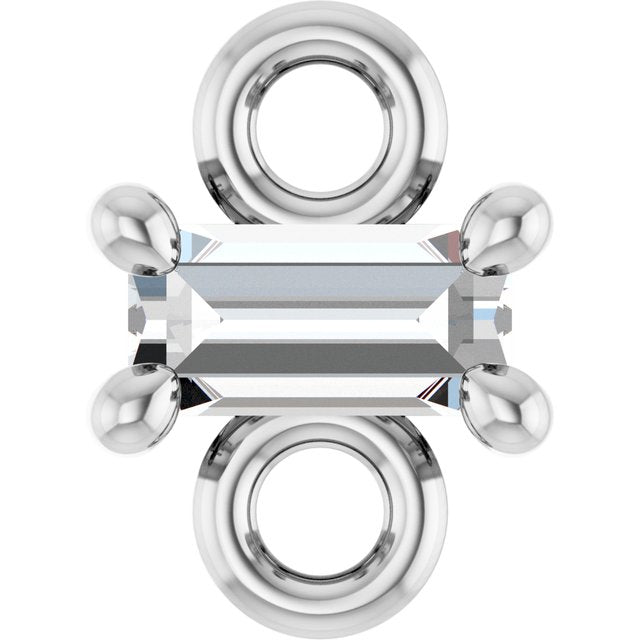 .04 CT Lab-Grown Diamond Link, 3.7 mm x 5 mm