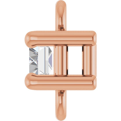 1/8 CT Natural Diamond Link, 4.7 mm x 5.5 mm