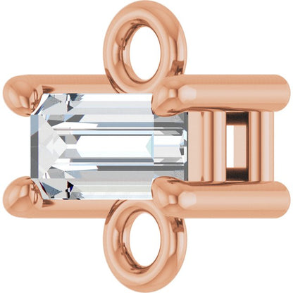1/8 CT Natural Diamond Link, 4.7 mm x 5.5 mm