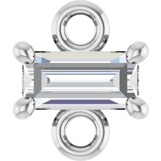 1/8 CT Natural Diamond Link, 4.7 mm x 5.5 mm