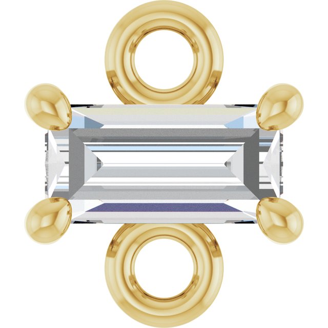 1/8 CT Natural Diamond Link, 4.7 mm x 5.5 mm