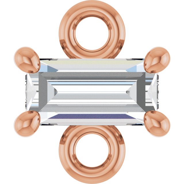1/8 CT Natural Diamond Link, 4.7 mm x 5.5 mm